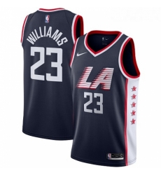 Youth Nike Los Angeles Clippers 23 Louis Williams Swingman Navy Blue NBA Jersey City Edition 