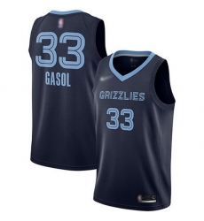 Grizzlies 33 Marc Gasol Navy Blue Basketball Swingman Icon Edition Jersey