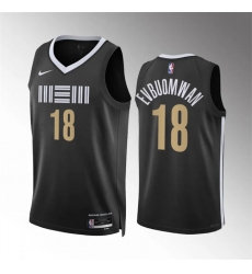 Men Memphis Grizzlies 18 Tosan Evbuomwan Black 2023 24 City Edition Stitched Jersey