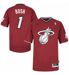 Mens Adidas Miami Heat 1 Chris Bosh Swingman Red 2013 Christmas Day NBA Jersey