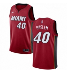 Mens Nike Miami Heat 40 Udonis Haslem Swingman Red NBA Jersey Statement Edition