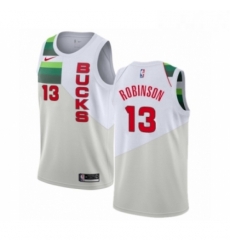 Mens Nike Milwaukee Bucks 13 Glenn Robinson White Swingman Jersey Earned Edition 