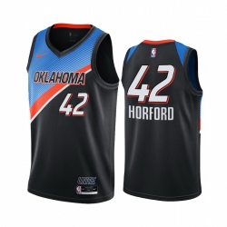 Men Nike Oklahoma City Thunder 42 Al Horford Black NBA Swingman 2020 21 City Edition Jersey