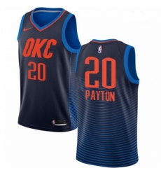 Mens Nike Oklahoma City Thunder 20 Gary Payton Authentic Navy Blue NBA Jersey Statement Edition