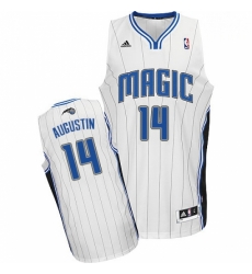 Mens Adidas Orlando Magic 14 DJ Augustin Swingman White Home NBA Jersey