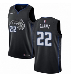 Mens Nike Orlando Magic 22 Jerian Grant Swingman Black NBA Jersey City Edition 