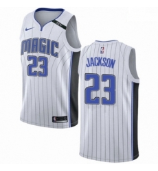 Mens Nike Orlando Magic 23 Justin Jackson Authentic White NBA Jersey Association Edition 