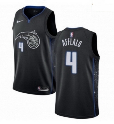 Mens Nike Orlando Magic 4 Arron Afflalo Swingman Black NBA Jersey City Edition 