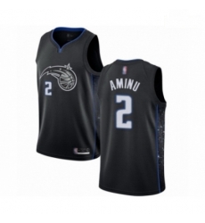 Mens Orlando Magic 2 Al Farouq Aminu Authentic Black Basketball Jersey City Edition 