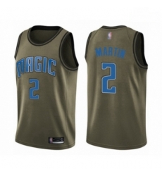 Mens Orlando Magic 2 Jarell Martin Swingman Green Salute to Service Basketball Jersey 