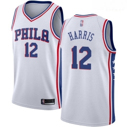 76ers #12 Tobias Harris White Basketball Swingman Association Edition Jersey