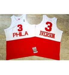 76ers 3 Allen Iverson White Red 2003 04 Hardwood Classics Swingman Jersey