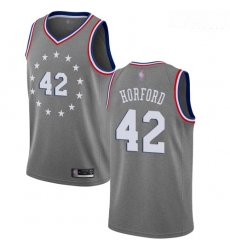 76ers #42 Al Horford Gray Basketball Swingman City Edition 2018 19 Jersey