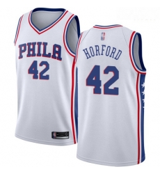 76ers #42 Al Horford White Basketball Swingman Association Edition Jersey