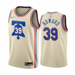 Men Philadelphia 76ers 39 Dwight Howard Cream NBA Swingman 2020 21 Earned Edition Jersey