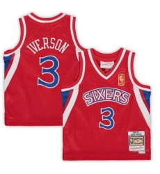 Toddler Philadelphia 76ers 3 Allen Iverson Red 1996 1997 Hardwood Classics Jersey