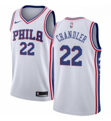 Youth Nike Philadelphia 76ers 22 Wilson Chandler Swingman White NBA Jersey Association Edition 