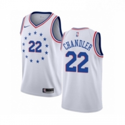 Youth Nike Philadelphia 76ers 22 Wilson Chandler White Swingman Jersey Earned Edition 