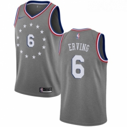 Youth Nike Philadelphia 76ers 6 Julius Erving Swingman Gray NBA Jersey City Edition