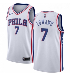 Youth Nike Philadelphia 76ers 7 Timothe Luwawu Authentic White Home NBA Jersey Association Edition