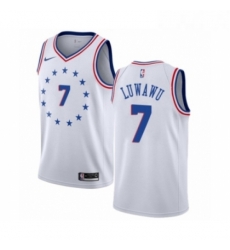 Youth Nike Philadelphia 76ers 7 Timothe Luwawu White Swingman Jersey Earned Edition