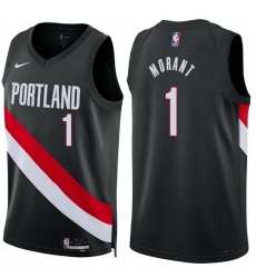 Men Portland Trail Blazers JA MORANT #1 Black Edition Stitched Basketball Jersey Men Portland Trail Blazers JA MORANT #1 Black Edition Stitched Basketball Jersey