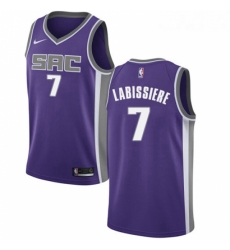 Mens Nike Sacramento Kings 7 Skal Labissiere Swingman Purple Road NBA Jersey Icon Edition 