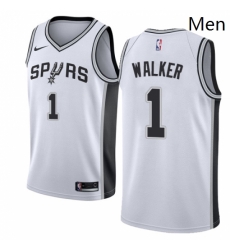 Mens Nike San Antonio Spurs 1 Lonnie Walker Swingman White NBA Jersey Association Edition 