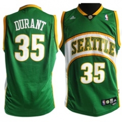 Seattle Supersonics #35 Kevin Durant Green Swingman Jerseys