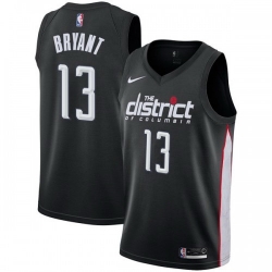 Men Nike Washington Wizards 13 Thomas Bryant Black NBA Swingman City Edition 2018 19 Jersey