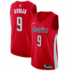 Men Nike Washington Wizards 9 Deni Avdija Red NBA Swingman Earned Edition Jersey