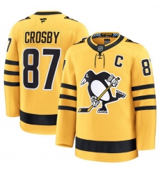 Men Pittsburgh Penguins 87 Sidney Crosby Gold 2025 Alternate Stitched Hockey Jersey Men Pittsburgh Penguins 87 Sidney Crosby Gold 2025 Alternate Stitched Hockey Jersey