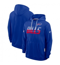 Men Buffalo Bills Royal Sideline Standard Issue Top Prospect Dri FIT Hoodie Men Buffalo Bills Royal Sideline Standard Issue Top Prospect Dri FIT Hoodie