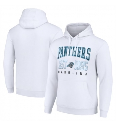 Men Carolina Panthers White Throwback Logo Pullover Hoodie Men Carolina Panthers White Throwback Logo Pullover Hoodie