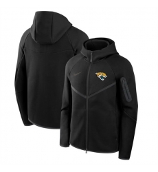 Men Jacksonville Jaguars Black Tech Fleece Full Zip Windrunner Hoodie