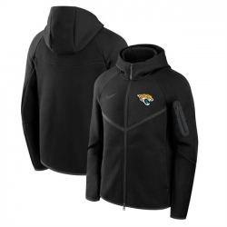 Men Jacksonville Jaguars Black Tech Fleece Full Zip Windrunner Hoodie