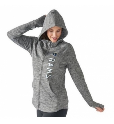 NFL Los Angeles Rams G III 4Her by Carl Banks Womens Recovery Full Zip Hoodie Heathered Gray