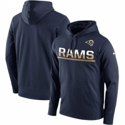 NFL Mens Los Angeles Rams Nike Navy Sideline Circuit Pullover Performance Hoodie