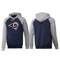 NFL Mens Nike Los Angeles Rams Logo Pullover Hoodie NavyGrey