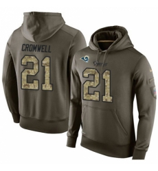 NFL Nike Los Angeles Rams 21 Nolan Cromwell Green Salute To Service Mens Pullover Hoodie