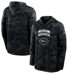 Men New York Jets Black 2026 Salute to Service Sideline Lightweight Hoodie Dri FIT Long Sleeve Top