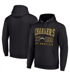 Men Los Angeles Chargers Black Throwback Logo Pullover Hoodie Men Los Angeles Chargers Black Throwback Logo Pullover Hoodie