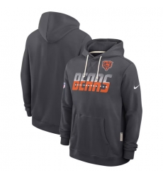 Men Chicago Bears Charcoal Sideline Standard Issue Top Prospect Dri FIT Hoodie Men Chicago Bears Charcoal Sideline Standard Issue Top Prospect Dri FIT Hoodie