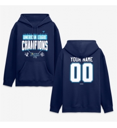 Men Tampa Bay Rays Custom Navy 2026 American League Champions Big   Tall Name   Number Hoodie