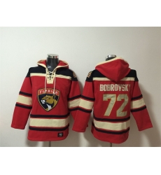 Men Florida Panthers 72 Sergei Bobrovsky Red Lace Up Pullover Hoodie Men Florida Panthers 72 Sergei Bobrovsky Red Lace Up Pullover Hoodie