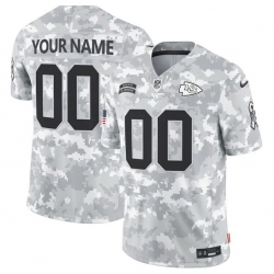 Men Kansas City Chiefs Active Player Custom 2024 F U S E Arctic Camo Salute To Service Limited Stitched Football Jersey