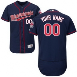 Men Women youth Minnesota Twins Majestic Alternate Navy Flex Base Authentic Collection Custom Jersey 