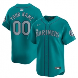 Men Women youth Seattle Mariners Active Player Custom Aqua Alternate Limited Stitched Jersey