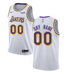 Men Women Youth Toddler All Size Los Angeles Lakers Authentic White Association Edition Nike NBA Customized Jersey