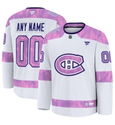 Men Women Youth Montreal Canadiens Fanatics White 2024 Hockey Fights Cancer Custom Practice Jersey Men Women Youth Montreal Canadiens Fanatics White 2024 Hockey Fights Cancer Custom Practice Jersey